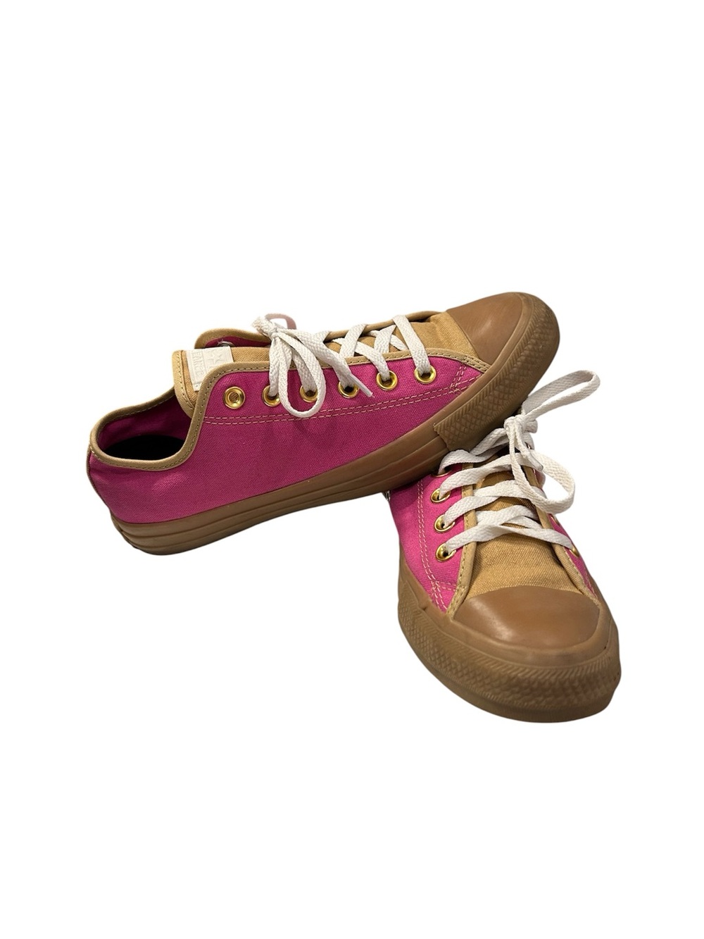 Converse Low Top Sneakers – Pink/Tan Canvas | Women’s 9 / Men’s 7
